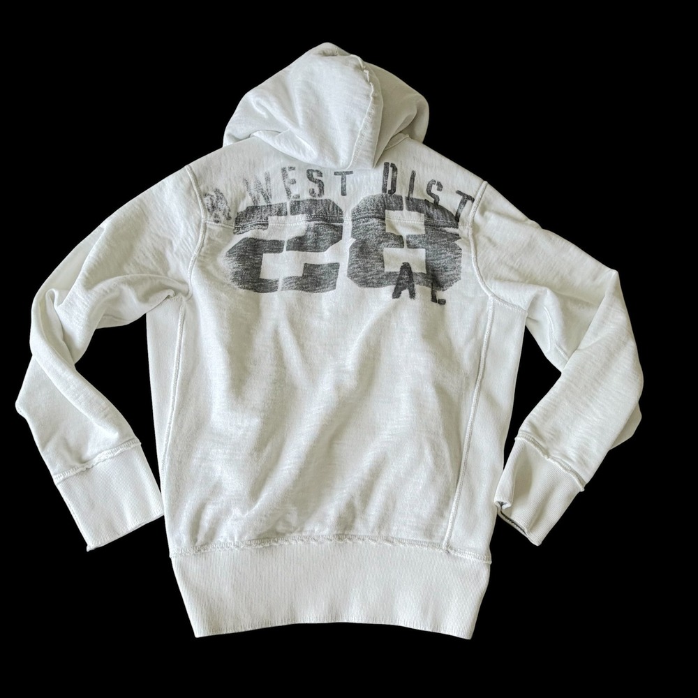 90's American Eagle Outfitters White Pullover Hoodie‎ Athletics Sz Med